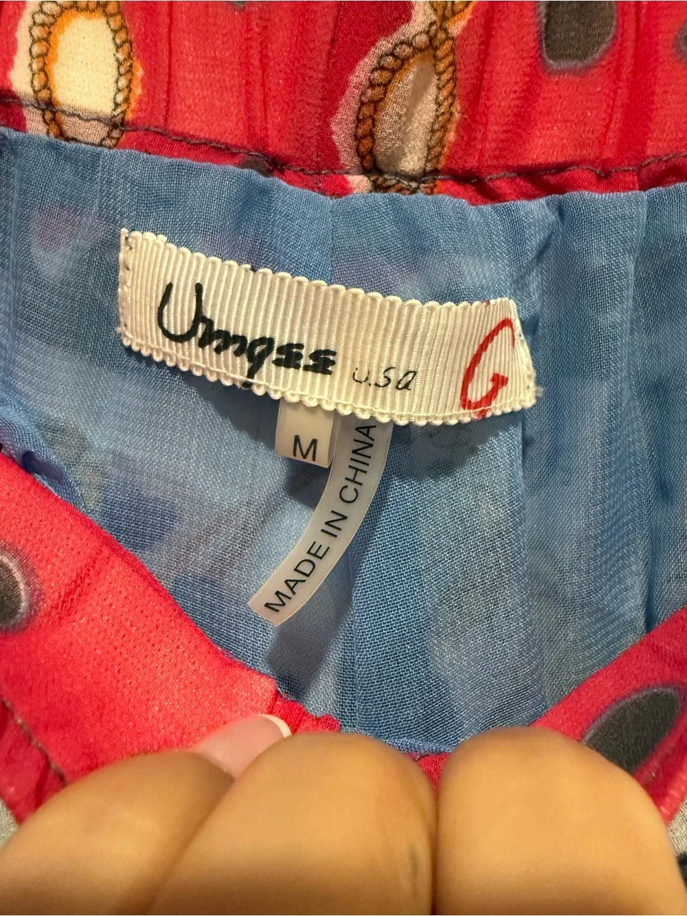UMGEE sheer pants size medium EUC